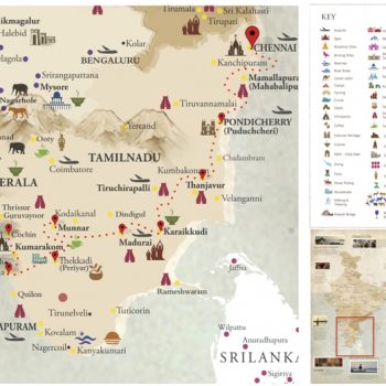 Map Splendour of southern India - Voyages Personnalisés